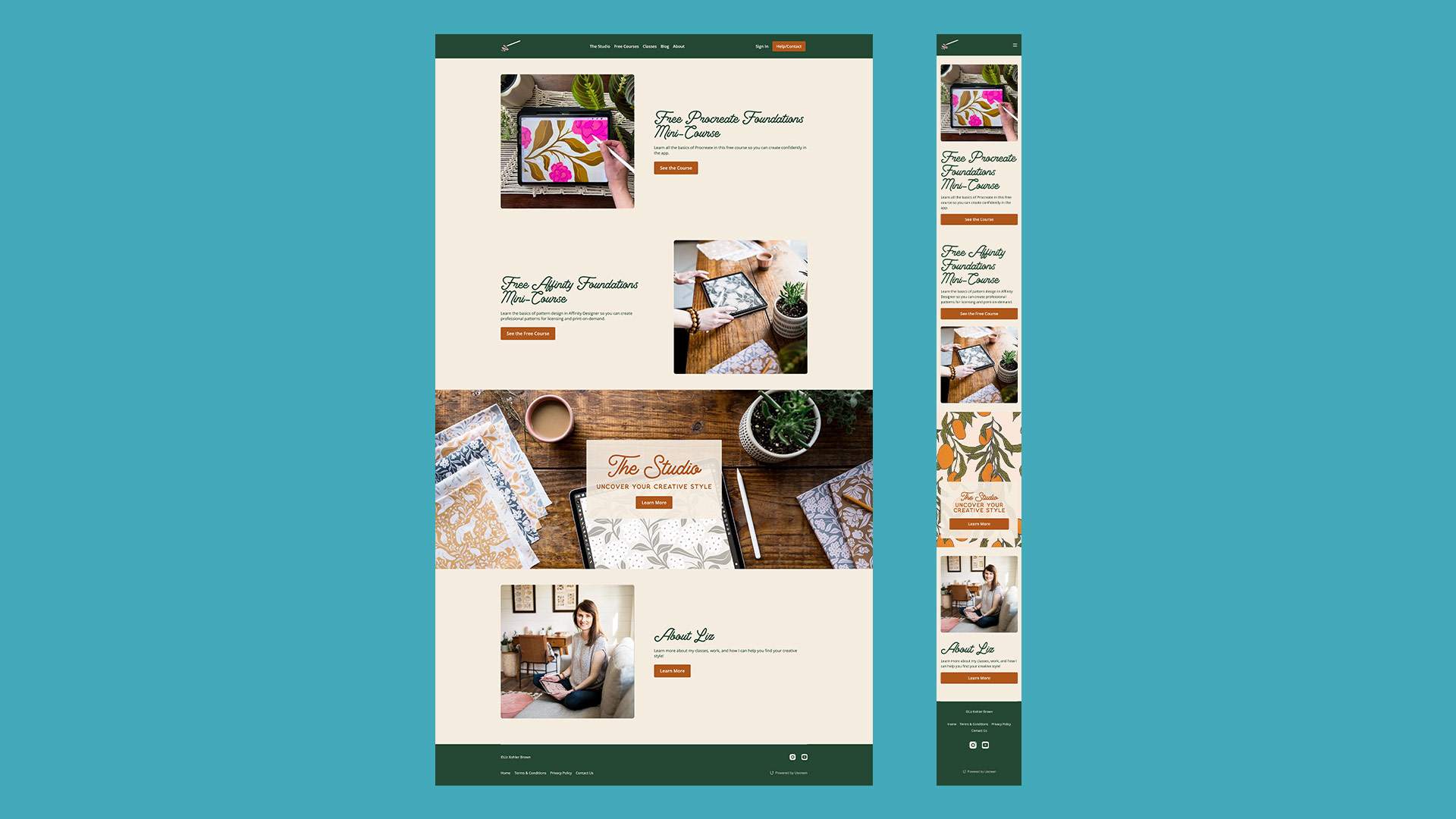 website screenshots
