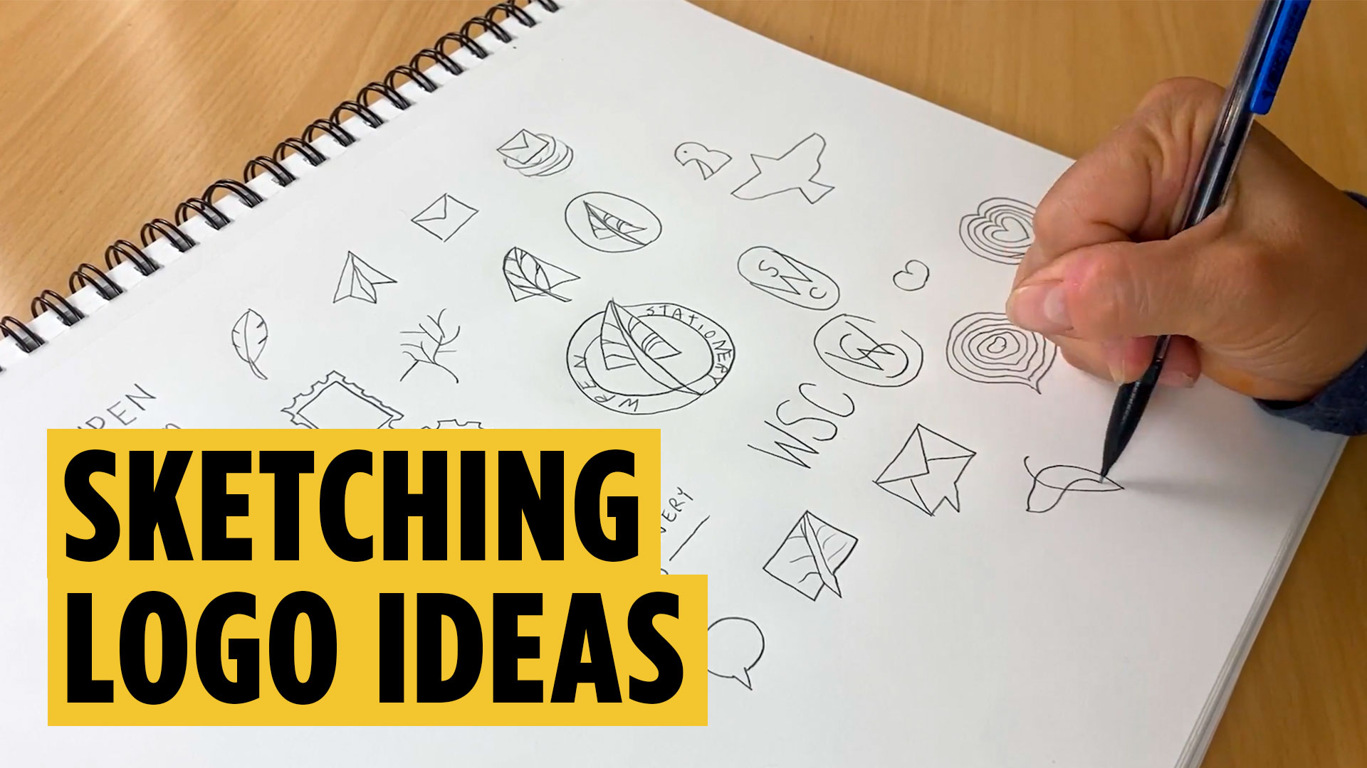sketching logo ideas